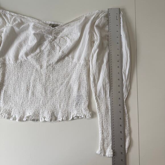 NWT ASOS Peasant Blouse White‎ Cottagecore Coquette Summer Top Women's Size 12 - Picture 10 of 10